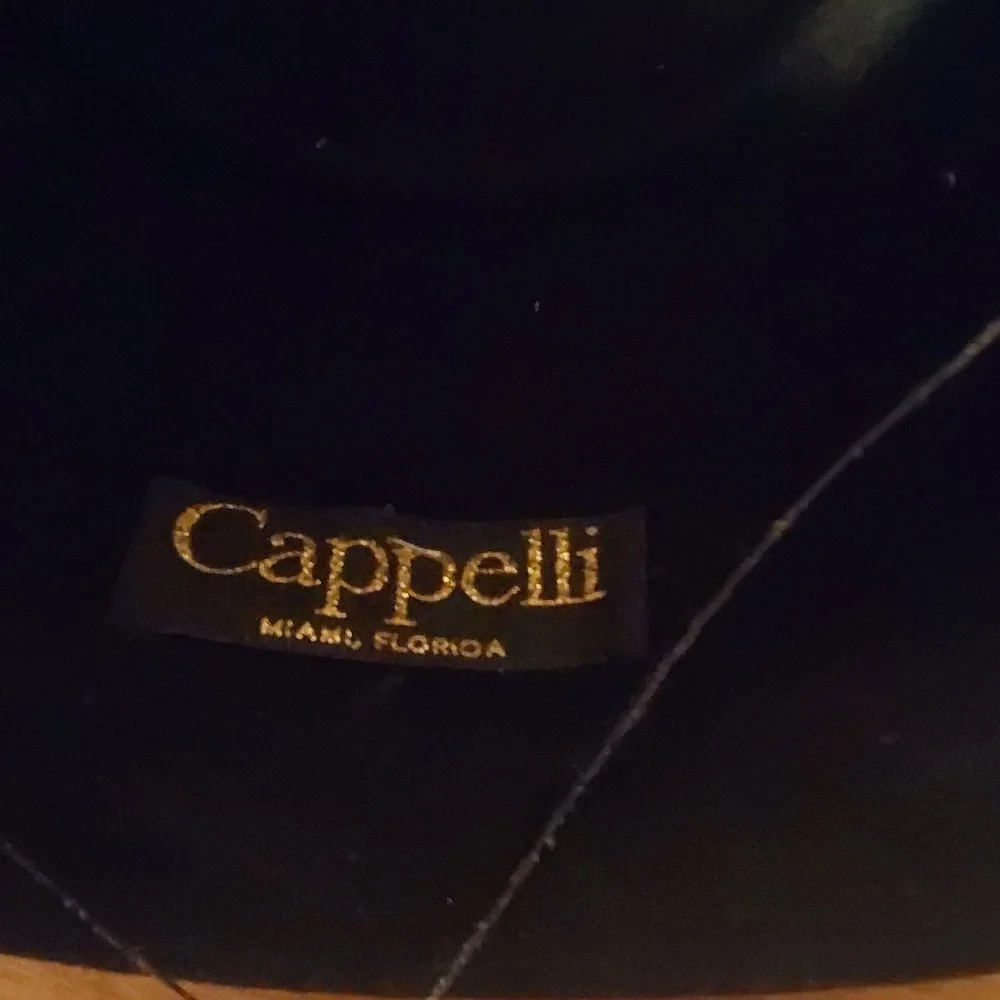 Cappelli |Women's Vintage Wool Black Ribbon Hat Neutral Derby Elegant Sz.7 1/2